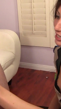 Angelica Saige does handjob and hot cock sucking