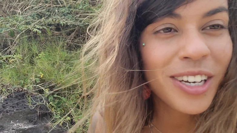 Srta XXX: Beautiful Brazilian Making Out on the Beach with People Passing...