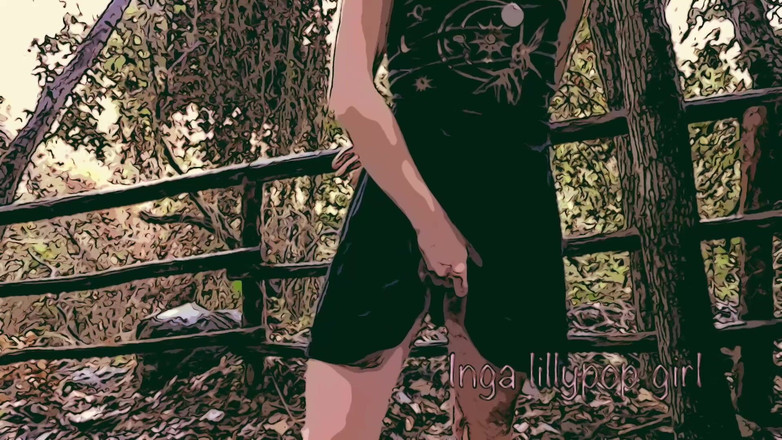 Inga lillypop girl comics: Cartoon Teen Masturbating in the Forest