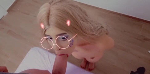 Holycandy: 내 자지를 빨아주는 발정난 금발