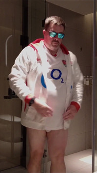 Rugby Guy Strip and Shower
