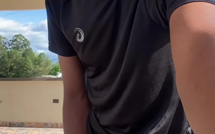 Andy garces xx: Masturbation on a Terrace