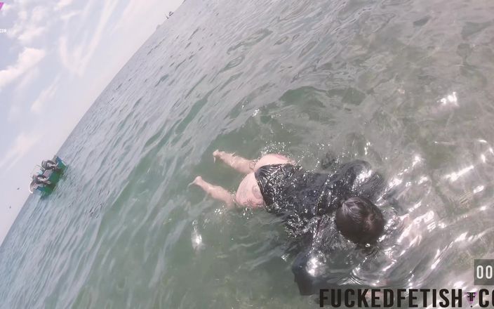 Fucked fetish: Marea Caraibelor primește zeița respirație mască de scufundări de sticlă