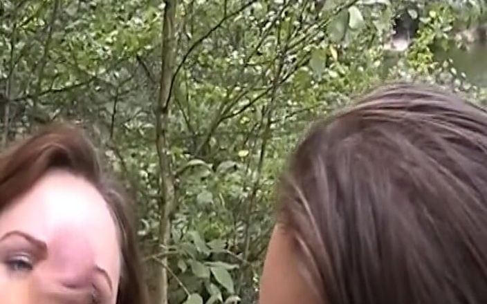 German Threesome: German Teens Sucking Cock in Outdoor Blowjob