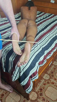 Początkujący Uległy Trening Bastinado