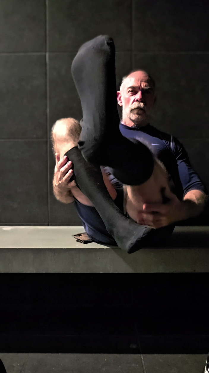 JackvanDean: Feet and Socks on Hairy Bear