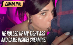 EmmaInkTrans: Dia menggulung pantat ketat saya dan pancut ke dalam! Creampie!