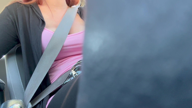 Artemisia Love: Italian Big Tits MILF Car Ride Flashing Horny Hard Nipples...