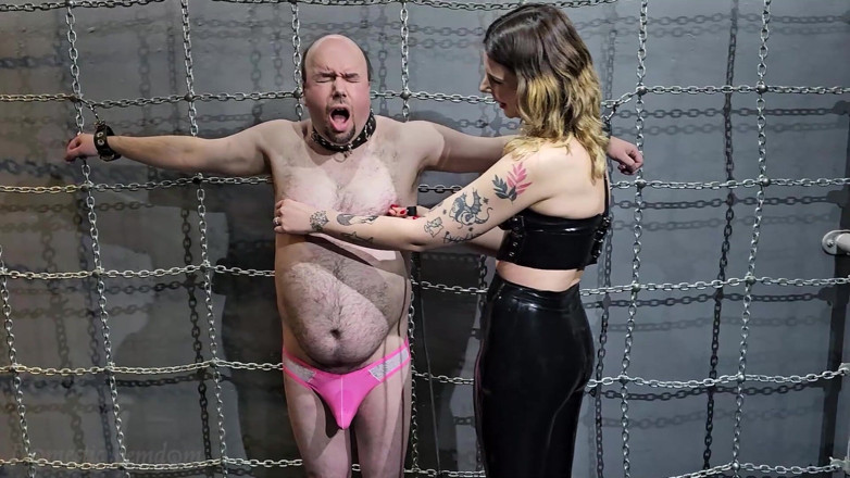 Domestic femdom: Miss Demi Lux Torments Her Slave's Nipples