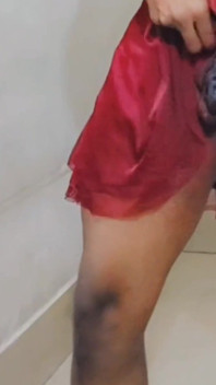 Latina Ladyboy Dance in Red Sexy Lingerie