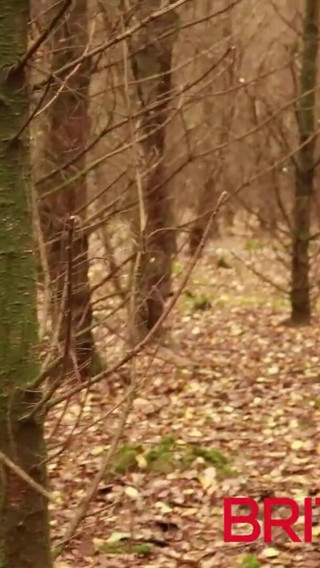 Thumbnail of British 18-year-old in uniform uses she wee to piss outside