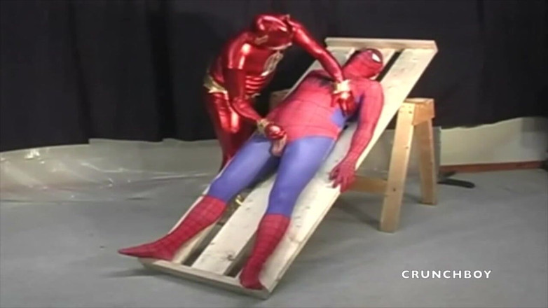 Crunch Boy: fetish sex with super hero clothes