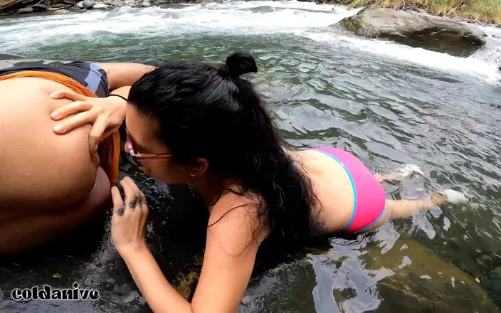 COLDANIVE: Outdoor Sex Now at the River Blowjob with Sex and...
