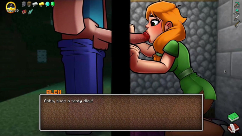 Alita: Alex nyepong steve di gloryhole! Parodi minecraft sange nyepong kontol...