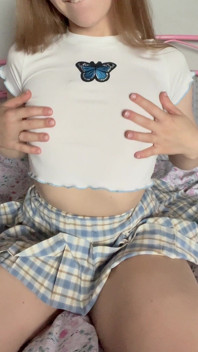 Cute College Girl Video for Stepdaddy in Uniform Masturbate