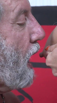 Blonde Babe Sucks Old Guys Cock, 69 and Gets Fucked Missionary Anal