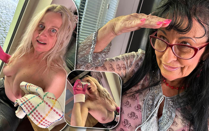 Lillian Black Funhouse: Làm sạch nhà hưng phấn với bà già