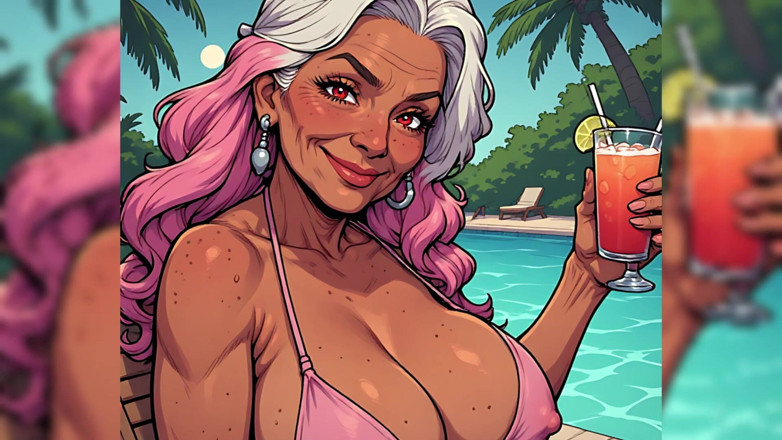 AI Porn: Tits out relaxing u bazénu (ai Art)