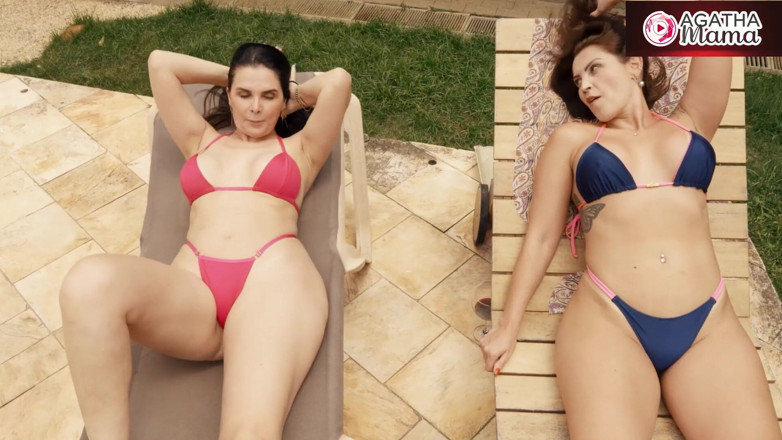 Agatha Mama: Agatha Mama ve Luiza Ambiel, güneşli bir günde BBC'nin yüzme...