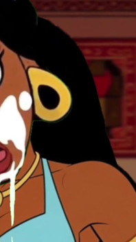 Futanari. La princesse Jasmine avec une grosse bite. Série porno Aladin.
