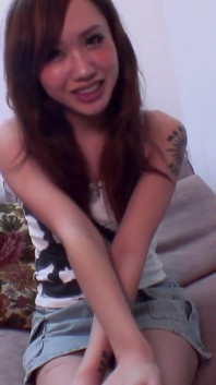 Japanese born whore with pussy hair and tattooed skin enjoys and masturbates with sex toy first time porn