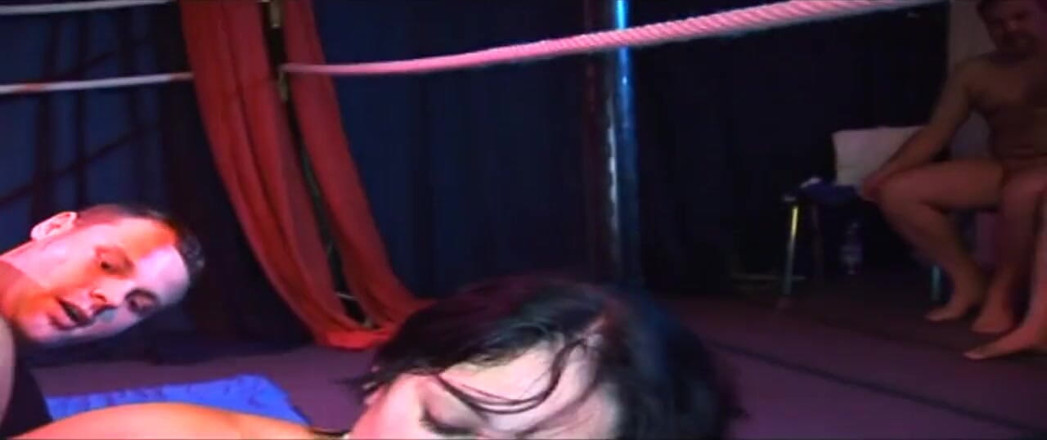 Lucky Cooch: Mature Brunette Stretched Wide in Wild Gangbang Orgy