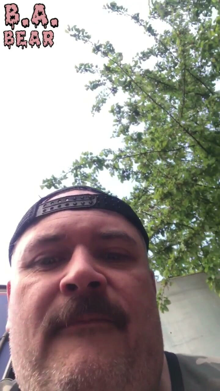 Fat Truck Driver Outdoor Wank