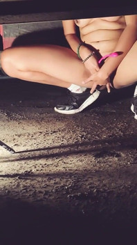 Late Night Residential Parking Lot Dildo Fuck and Squirt