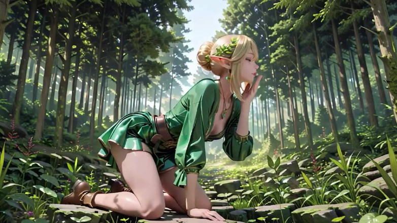 Seraphina Vale: Ratu Peri Hutan! Berlutut di bawah sinar matahari yang dialihkan,...