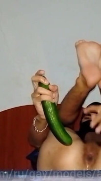 Banana Cucumber Fresh Juice Straight Into My Femboy Twink Ass