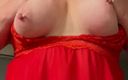 Lily Bay 73: Red Lingerie and Pierced Nipples