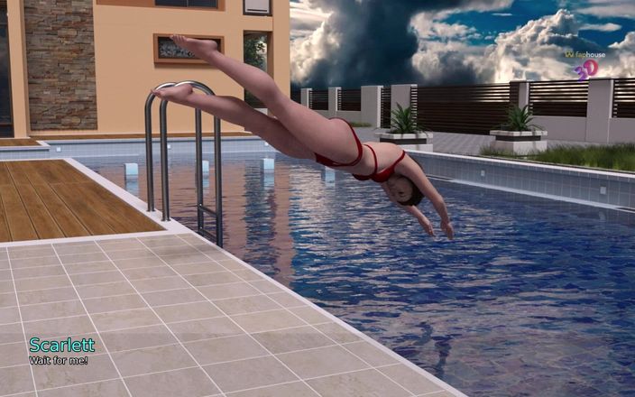 3D Cartoon Porn: My dormitorio 4 - Giochi in piscina - segna giocando con la sua...