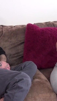 Tattooed blonde Amber Deen banged by a big cock from Luke Hotrod
