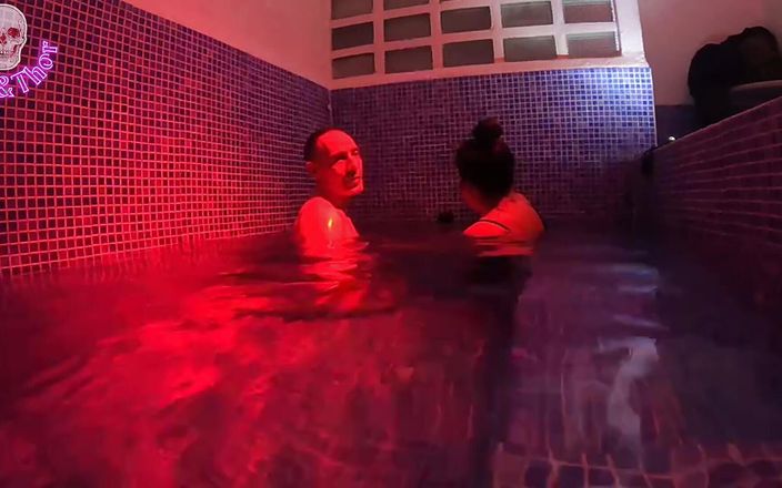 Mayay Thor X: Fucking in Public Spa Footjob and Creampie for Naughty Busty
