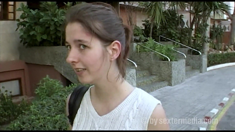 Sextermedia by Pete: Dark Blonde Teen Girl Shyly Shows Her Pussy