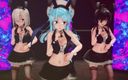 Mmd anime girls: Mmd R-18 anime cô gái khiêu vũ sexy clip 326
