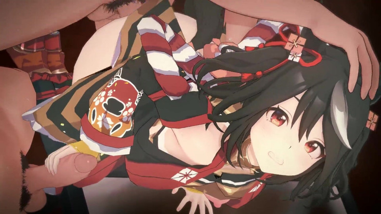NSFWOtaku: Uma Musume - Kitasan blackbang sex în grup - animații 3D Hentai