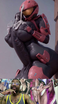 Giant Milky Cock Spartan Cums All Over Herself with Her Hardcore Futa Cock
