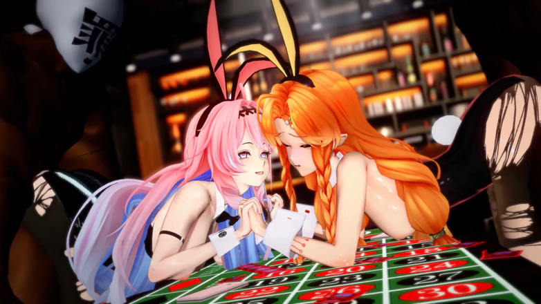 NSFWOtaku: Wuthering waves - Sigrika e denia naughty club party scopano - animazioni 3D...