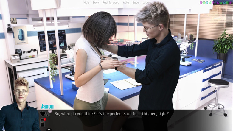 Porny Games: Jason通过cochon的coeur de cochon成年 - 在实验室里，热辣的更衣室9