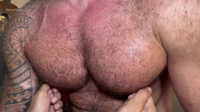 SergeBear_: Sensitive Hairy Bear Driven Wild by Nipple Play