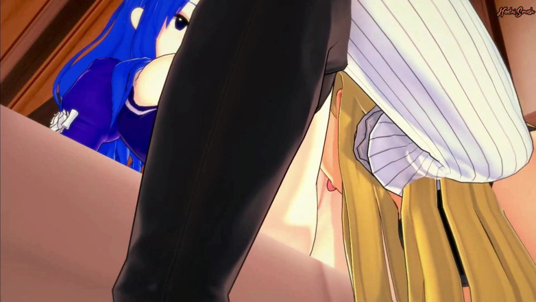 Hentai Smash: Juvia Lockser dává Futa Asia Argento kouření před jízdou na...