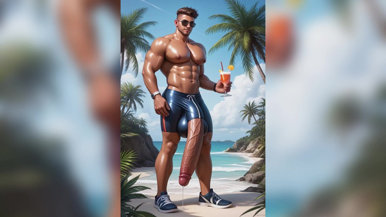 AI Blk: Ai Ogromny kutas gay spust