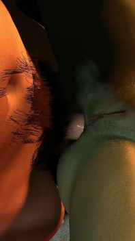Close up Anal with Curvy Busty Goblin Girl - 3D Porn