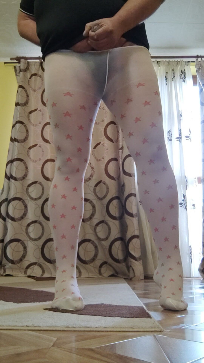 Pantyhosecouple123: I Rub It v Moje Punčochy, Punčochy, Punčocháče, Bílé legíny