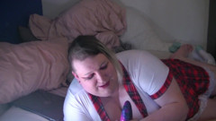 Goth girl Sucks off Her Lover