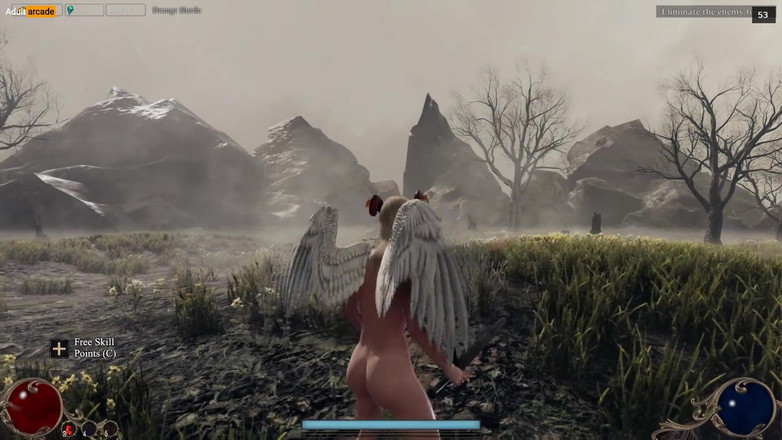 LewdArcade: 그녀는 포르노 게임 플레이를 처벌할 것이다 [01부] 게임 Biggins