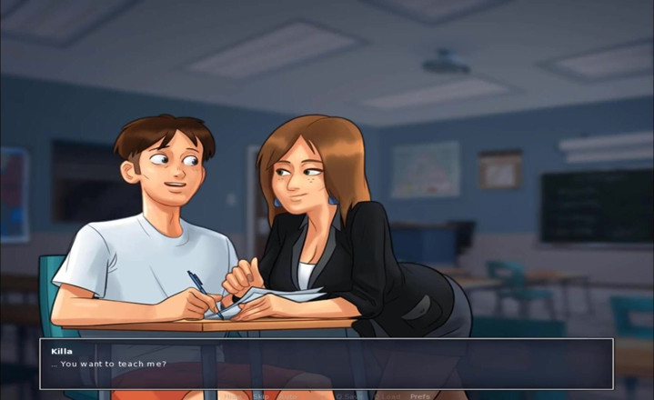 Hentai World: Summertime Saga - cikgu Perancis saya Cik. Bissette