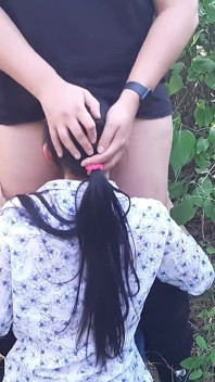 Stranger Licked My Pussy and Ass in the Woods