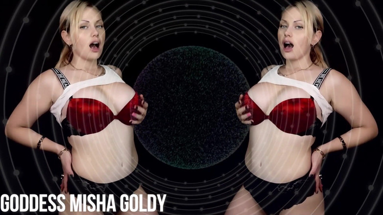 Goddess Misha Goldy: Binge, melancap dan memancut mani untuk saya!